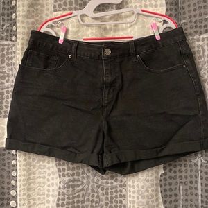 Black Jean Shorts